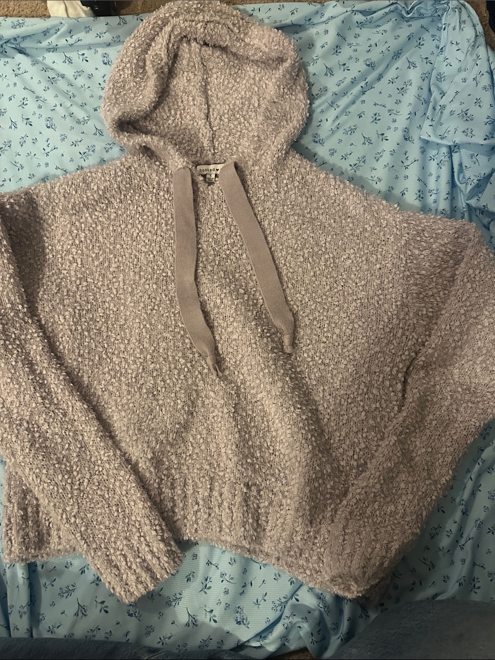 Hooked Up size small Hooded Pullover - Taupe